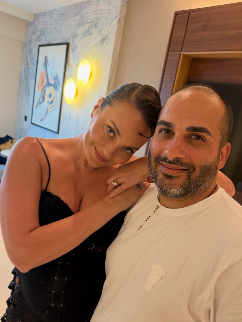 Francesco with the bride on the wedding morning